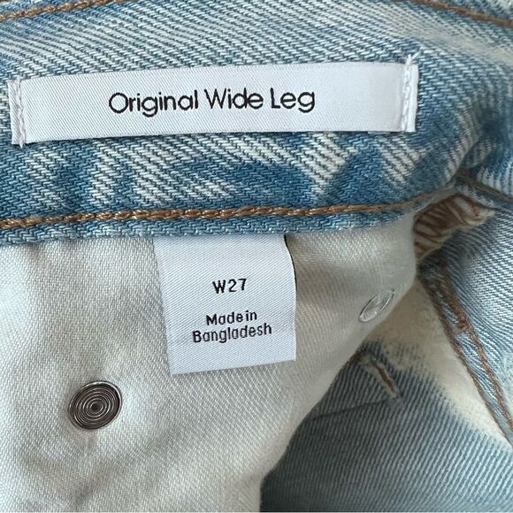 Calvin Klein Original Wide Leg jeans size W27 Blue White Cloud Pattern - Picture 6 of 15